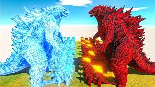 Epic Godzilla War - Growing Legendary Godzilla Blue Thermo VS Thermonuclear Godzilla Comparison arbs