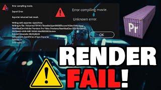 How to fix Error Compiling movie Accelerated Renderer Error in Premiere Pro