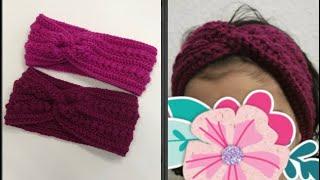 crochet headband tutorial\كروشيه بندانة