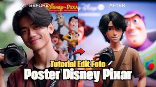 Cara Buat Gambar POSTER DISNEY PIXAR menggunakan Ai  Tutorial Edit Foto Disney Pixar