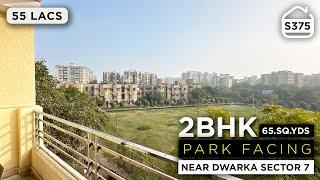 PARK FACING 2 BHK Flat for sale near Dwarka Sector 7 in 49 Lacs  Up to 80% Loan  BRS SHOW S375