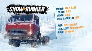 Snowrunner A look at the ZIKZ 5368 Maz 500