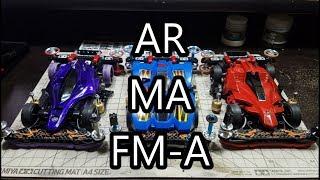 【ミニ四駆】Tamiya Mini 4WD Racing AR vs MA vs FM-A Speed Tech