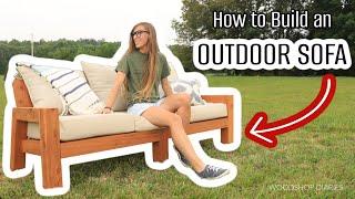 How to Build an Outdoor Sofa EASY  With Building Plans