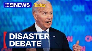 Joe Biden in crisis talks after disastrous debate   9 News Australia