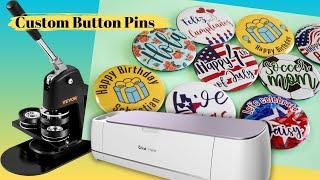 DIY Promotional Button Pins How to Make Custom Button Pins with Cricut & Vevor Button Maker Machine