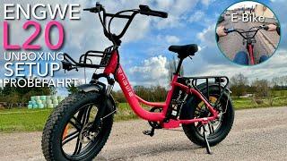 ENGWE L20 - E-Bike mit FAT Tires Doppelgepäckträger & Spassfaktor - Unboxing Setup Probefahrt 