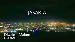 FOOTAGE JAKARTA MALAM HARI DARI UDARA  VIEW JAKARTA MALAM HARI  PESAWAT LANDING