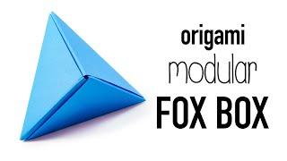 Modular Origami Fox Box Tutorial - DIY - Paper Kawaii