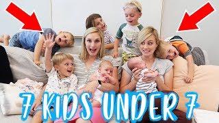 24 HOURS WiTH 7 KiDS UNDER 7 YEARS OLD  Ellie And Jared