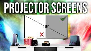 5 Best Projector Screens  Dont get a projector until you watch this