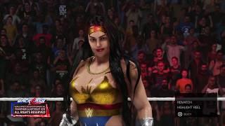 REQUEST SEXY SUPER HEROINE WONDER WOMAN vs CATWOMAN  iron man BEARHUG LOW BLOW match 