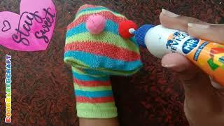 How to make Socks Puppet   DIY Easy Socks Puppet  making  Socks Puppet