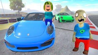 ZOMBİK VE STEVE PORSCHE ARABA YARIŞINDA  Human Fall Flat 2