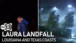 What Lauras landfall looked like in LA and TX