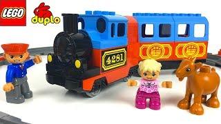 LEGO DUPLO 10507 BATTERY OPERATED STEAM TRAIN ENGINE WITH TRACK SYSTEM & FUELING PUMP - UNBOXING