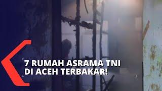 Tujuh Rumah Asrama TNI di Banda Aceh Hangus Terbakar