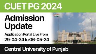 CUET PG 2024  Central University of Punjab  Apply Before May 06  Keralas #1 CUET PG Coaching