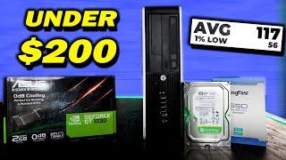 UNDER $200 Gaming PC Build i5-3470 + GT 1030 Benchmarks