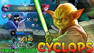 SAVAGE 19 Kills Cyclops 7000+ Matches - Top 1 Global Cyclops by USTAny - Mobile Legends