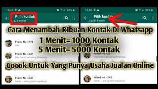 Aplikasi Penambah Kontak Whatsapp  Secara Otomatis sampai 1 Juta