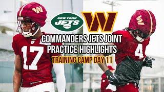 Commanders and Jets Joint Practice Highlights. Emmanuel Forbes Struggles