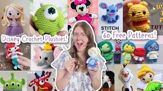 60 Free Disney Amigurumi Crochet Patterns Classic Characters Princesses and Pixar Character Plush