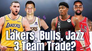 Lakers Bulls & Jazz 3 Team Trade? Zach Lavine & Walker Kessler