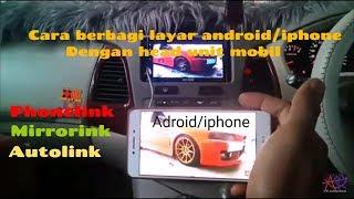 How to connect the cellphone screen to the car tv  phonelink  mirrorink  autolink