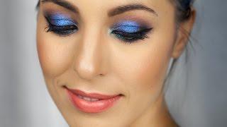  Metallic Blue Smokey Eye  LenkaMakeUpSzulc 