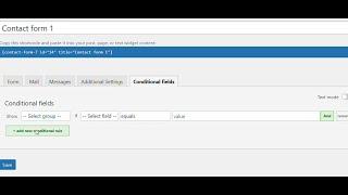 How to add conditions in contact form 7 in wordpress  Forms with conditions