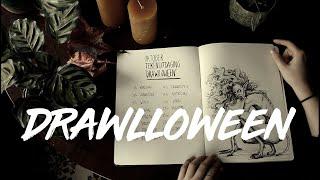 INKTOBER  DRAWLLOWEEN - sketchbook tour flip through