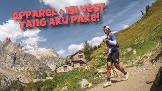 BEDAH APPAREL DAN ISI VEST YANG AKU PAKE UNTUK RACE UTMB 100KM DI EROPA