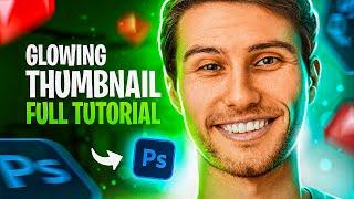 Make Glowing youtube thumbnails in Photoshop  Full Tutorial
