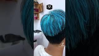 Hairlight biru tosca #rkbarbershop boyolali & klaten