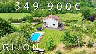 349.900 € - Tu “paraíso privado”. Chalet con jardín piscina y barbacoa en venta en Gijón Asturias