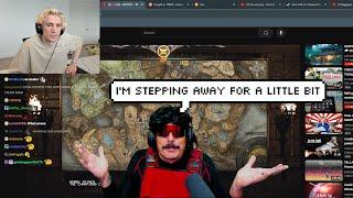 xQc reacts to Dr Disrespect Announcing a Temporary Streaming Brake