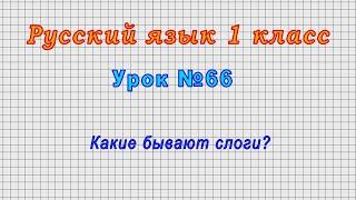 Русский язык 1 класс Урок№66 - Какие бывают слоги?