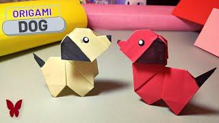 How to make ORIGAMI DOG  Origami Animals  PAPER CRAFTS