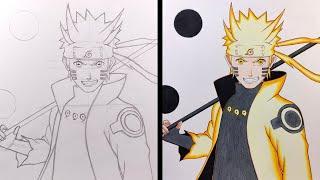 How to Draw Naruto Sage Six Paths - Naruto