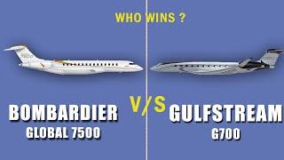 The comparison of Bombardier Global 7500 and Gulfstream 700 new beast #USA #Europe #Canada