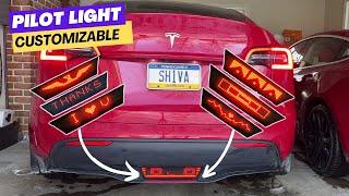 NEW Customizable Tail Lights For Tesla Model Y Custom Messages & Design 2024 #teslamodely