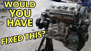 What A Honda Civic Engine Looks Like Inside After 250-300K Miles. 01-05 1.7L D17A1 Complete Teardown