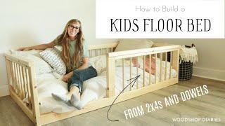 How to Build a Kids Floor Bed--From Dowels and 2x4s