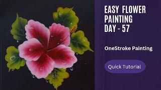 Dewy Hibiscus Flower Painting Made Simple  Day 57 Flower Painting Tutorial
