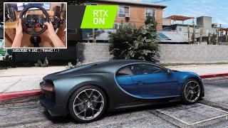 2017 Bugatti Chiron - GTA V  Logitech G29  BEST GRAPHIC MOD  RTX