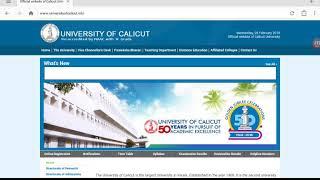 How to download Calicut university syllabus.