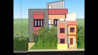 25 x 35 feet duplex house 5bhk 3 bathrooms normal house floor plan and exterior 