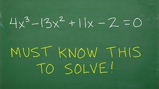 NOT EASY to Solve this polynomial equation - USE This  Rational Root Theorem