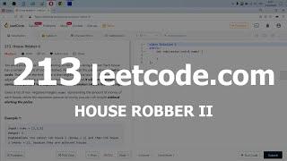 Разбор задачи 213 leetcode.com House Robber II. Решение на C++